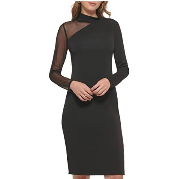 DKNY Black Evening Goth Dress Women’s Large L Gothic Elegant Party Formal - Picture 1 of 9